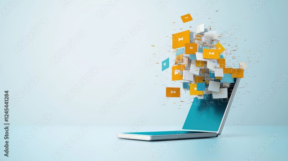 An artistic representation of mobile ads and how they attract clicks. An artistic representation of mobile ads and how they attract clicks.