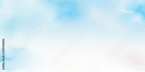 
Light Sky Blue Aquarelle Wash, Softly Painted onto Wet White Paper with Textured Strokes, Creating a Harmonious and Fluid Watercolor Background with a Delicate, Atmospheric Quality.
