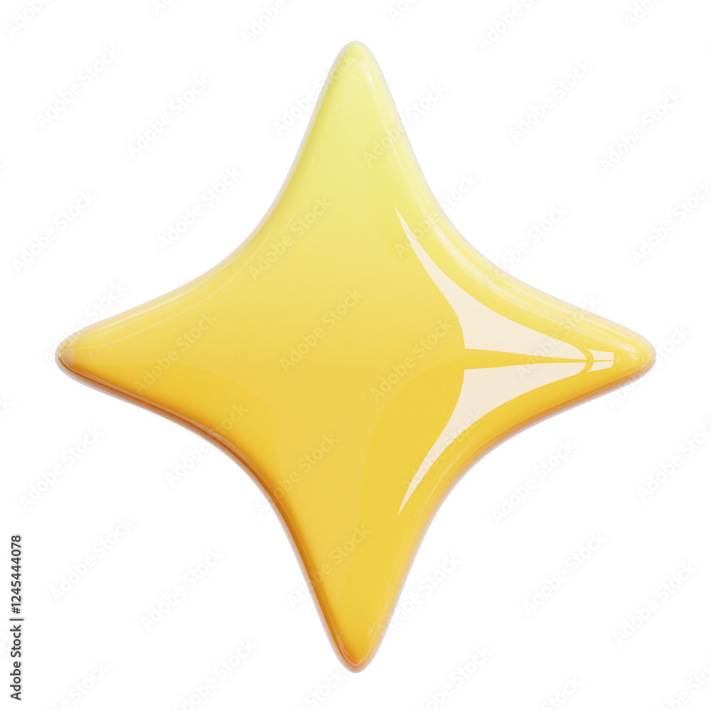 Star, sparkle 3D cute cartoon elegant abstract glossy glass yellow with light reflection isolated icon. decorative celestial decoration. Star, sparkle 3D cute cartoon elegant abstract glossy glass yellow with light reflection isolated icon. decorative celestial decoration.