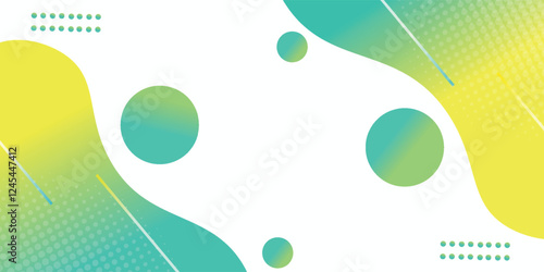 Colorful template banner with gradient color. Design with liquid shape.