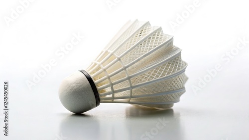 Wallpaper Mural Tilt-Shift Badminton Shuttlecock: Close-up Macro Photography, Isolated White Background Torontodigital.ca