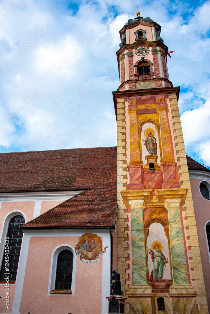 Fototapeta premium Parish Church of St Peter and Paul in Mittenwald - Germany