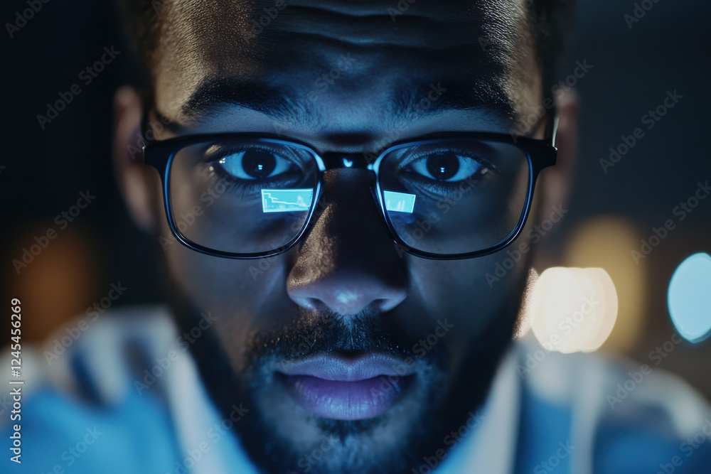 Investor staring at stock losses on a phone screen, capturing financial anxiety Investor staring at stock losses on a phone screen, capturing financial anxiety