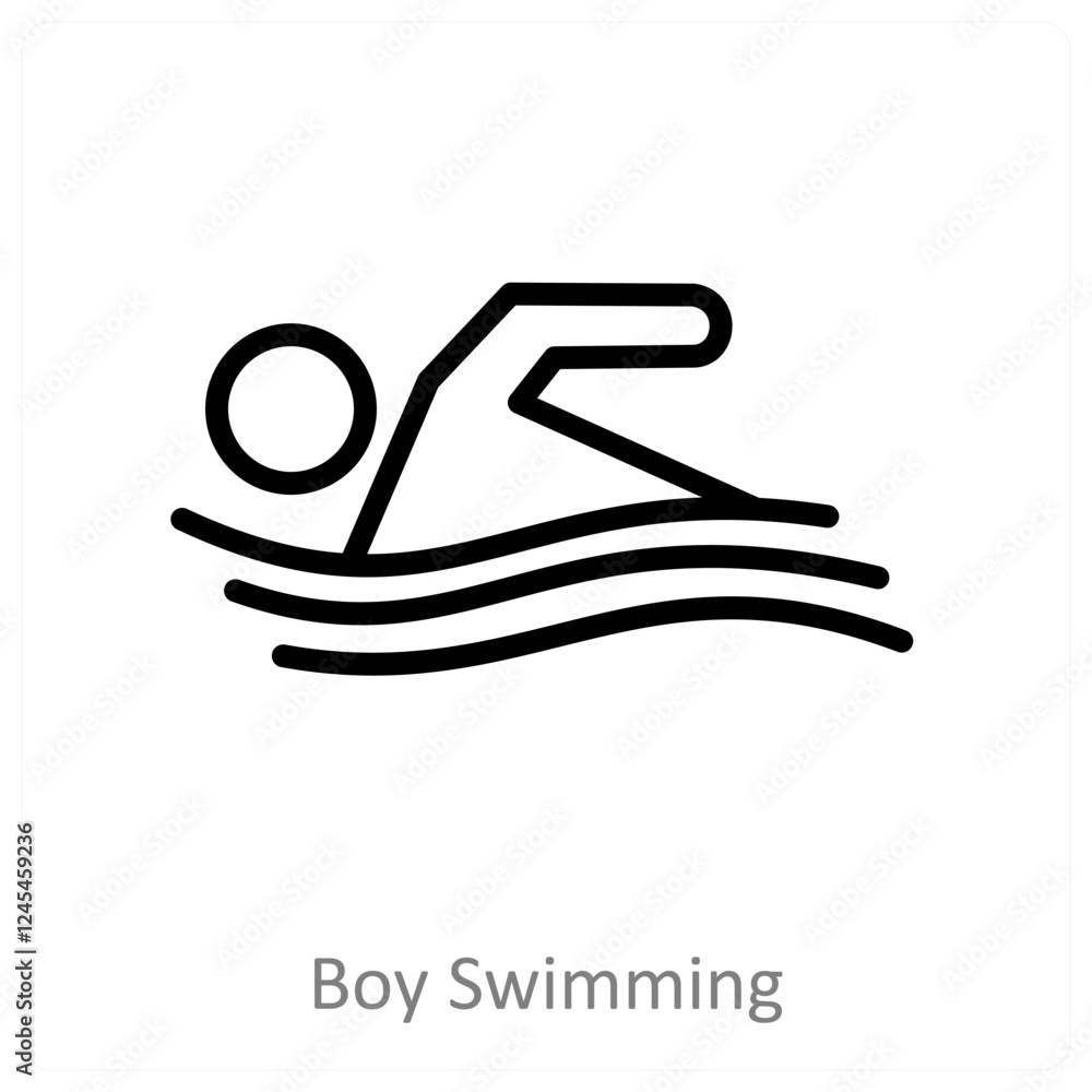 Boy Swimming