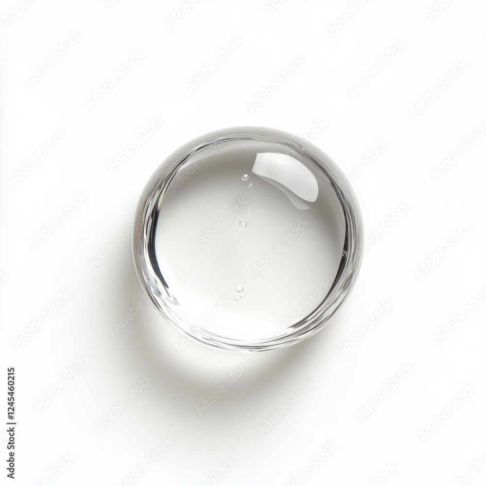 Drop of serum gel toner. Isolated on a white background Drop of serum gel toner. Isolated on a white background