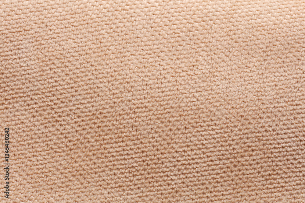 Fototapeta premium Beige microvelour texture. Fabric background