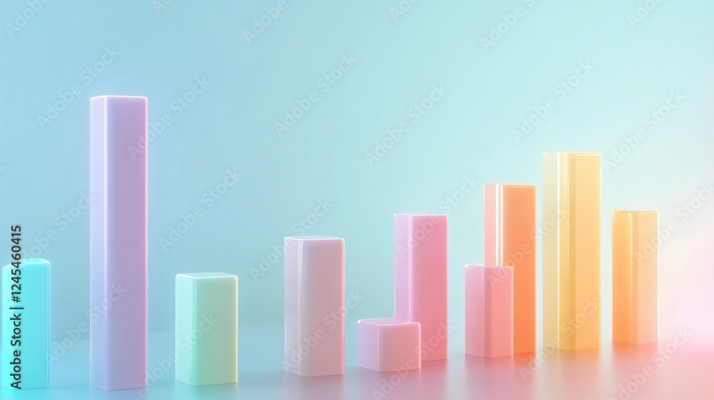 Colorful bar graph illustrating growth metrics. Colorful bar graph illustrating growth metrics.