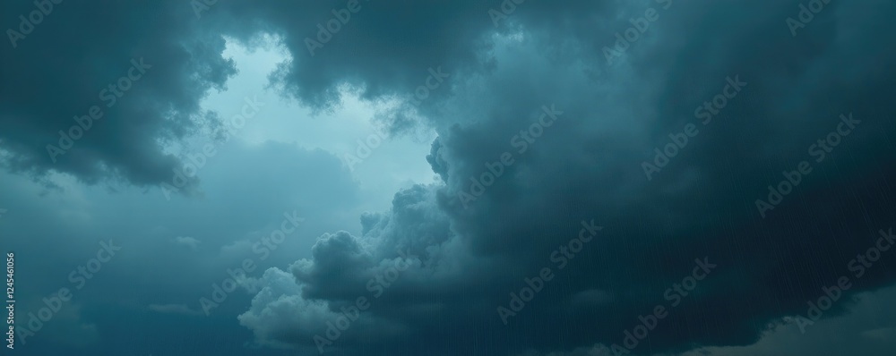 Dark grey rain clouds hovering above a gloomy sky, , raindrop Dark grey rain clouds hovering above a gloomy sky, , raindrop