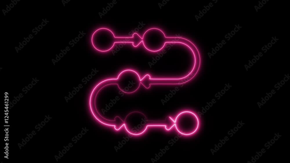 Glowing Neon Process Icon Isolated, HD Motion Graphic Representing Workflow, Steps, and Task Completion Glowing Neon Process Icon Isolated, HD Motion Graphic Representing Workflow, Steps, and Task Completion