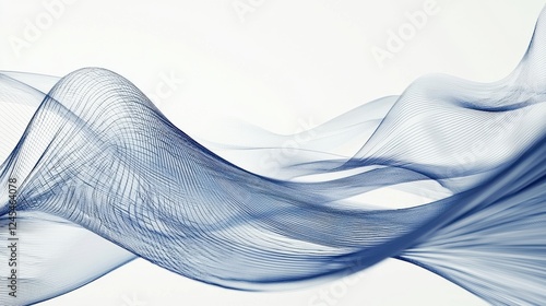 Blue wave of smoke swirling in the air creating an abstract and artistic visual effect