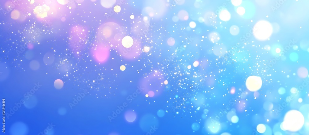 Colorful Bokeh Light Background with Blue and Pink Gradient and Soft Sparkles Colorful Bokeh Light Background with Blue and Pink Gradient and Soft Sparkles