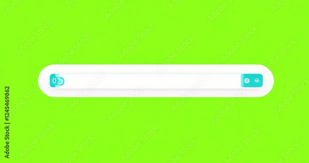 Stylized Loading Bar Filling on Bright Green Background in Clean Stock Video Stylized Loading Bar Filling on Bright Green Background in Clean Stock Video