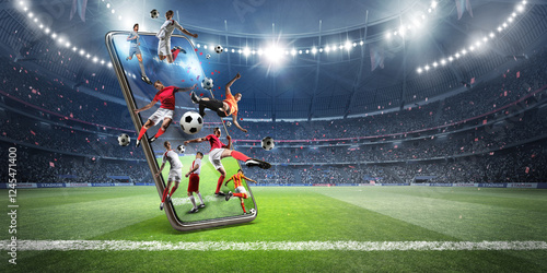From screen to stadium, immersive soccer experience. An imaginary stadium is modelled and rendered.