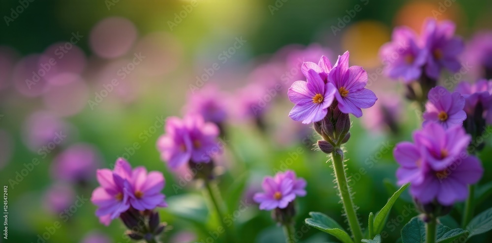 Obraz premium Tiny purple flowers create a colorful tapestry in the garden, tiny, plectranthus, bloom
