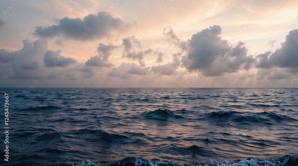 The ocean is very calm and the water is blue The ocean is very calm and the water is blue