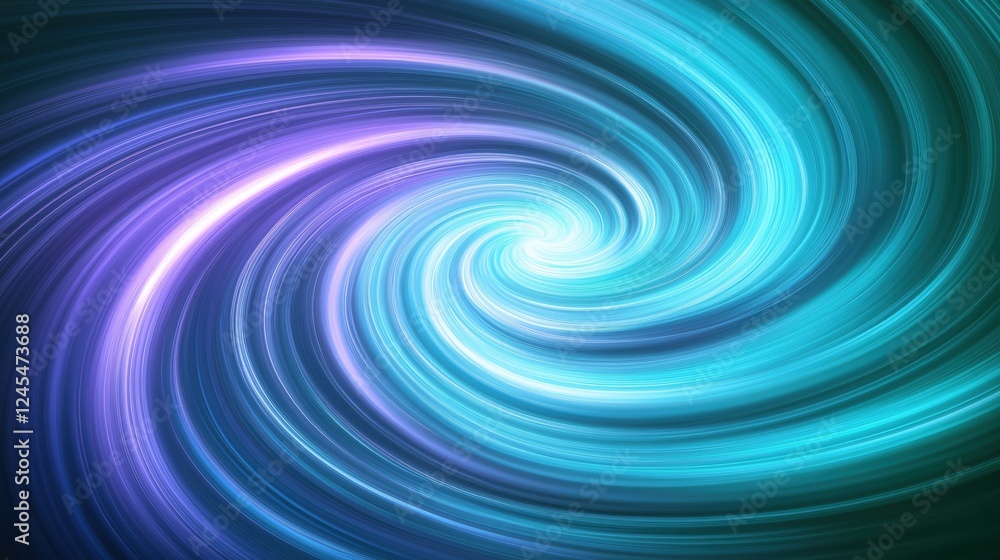 Abstract cosmic vortex with glowing teal and purple swirling energy Abstract cosmic vortex with glowing teal and purple swirling energy