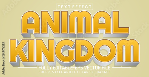 Animal kingdom font Text effect editable