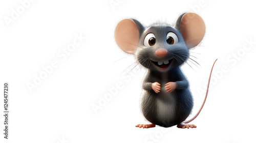 3d mouse isolated on white