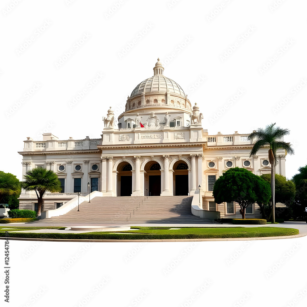 Obraz premium Vertical shot of the Palace of Fine Arts in Mexico isolated on the white background