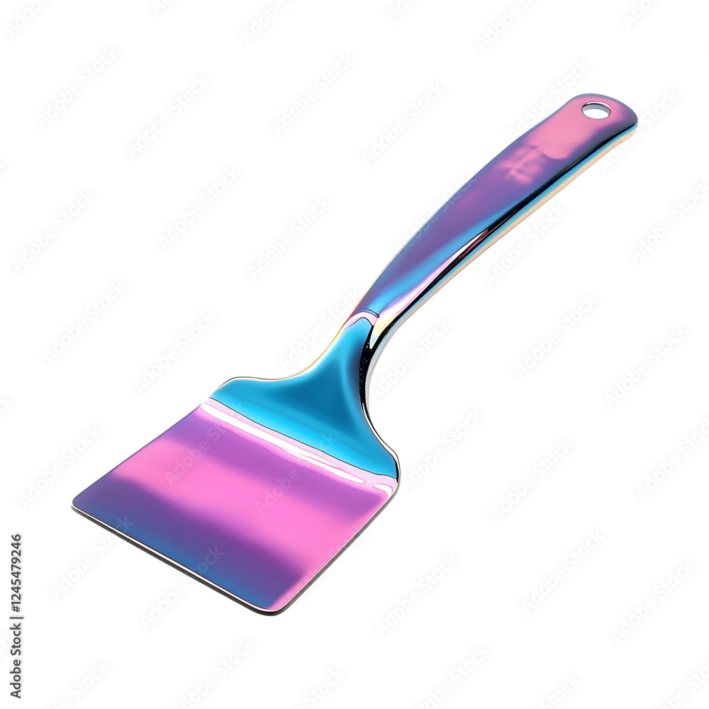 Sleek Dough Scraper with Vibrant Pink and Blue Edges Isolated on Transparent Background Sleek Dough Scraper with Vibrant Pink and Blue Edges Isolated on Transparent Background