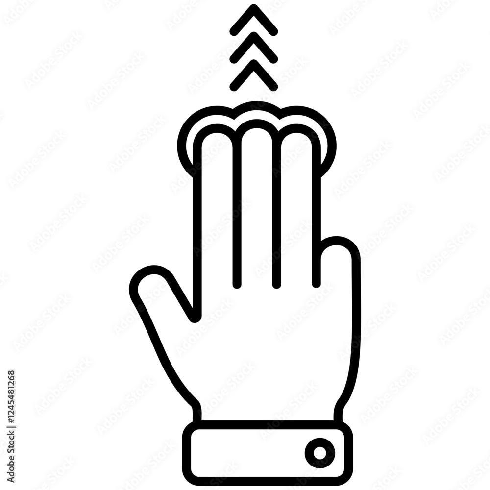 Hand Gesture Swipe Up Icon Hand Gesture Swipe Up Icon