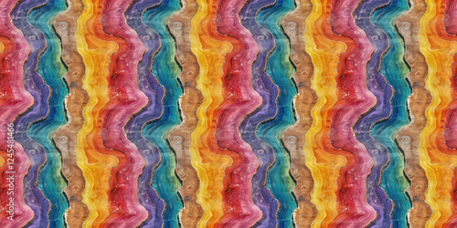 Colorful agate slice with vibrant layers of earthy tones and texture