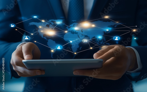 hand holding tablet pc