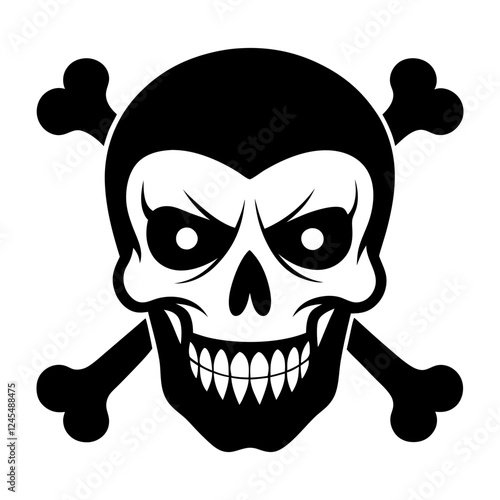 Skull and crossbones, and skull with swords in vector