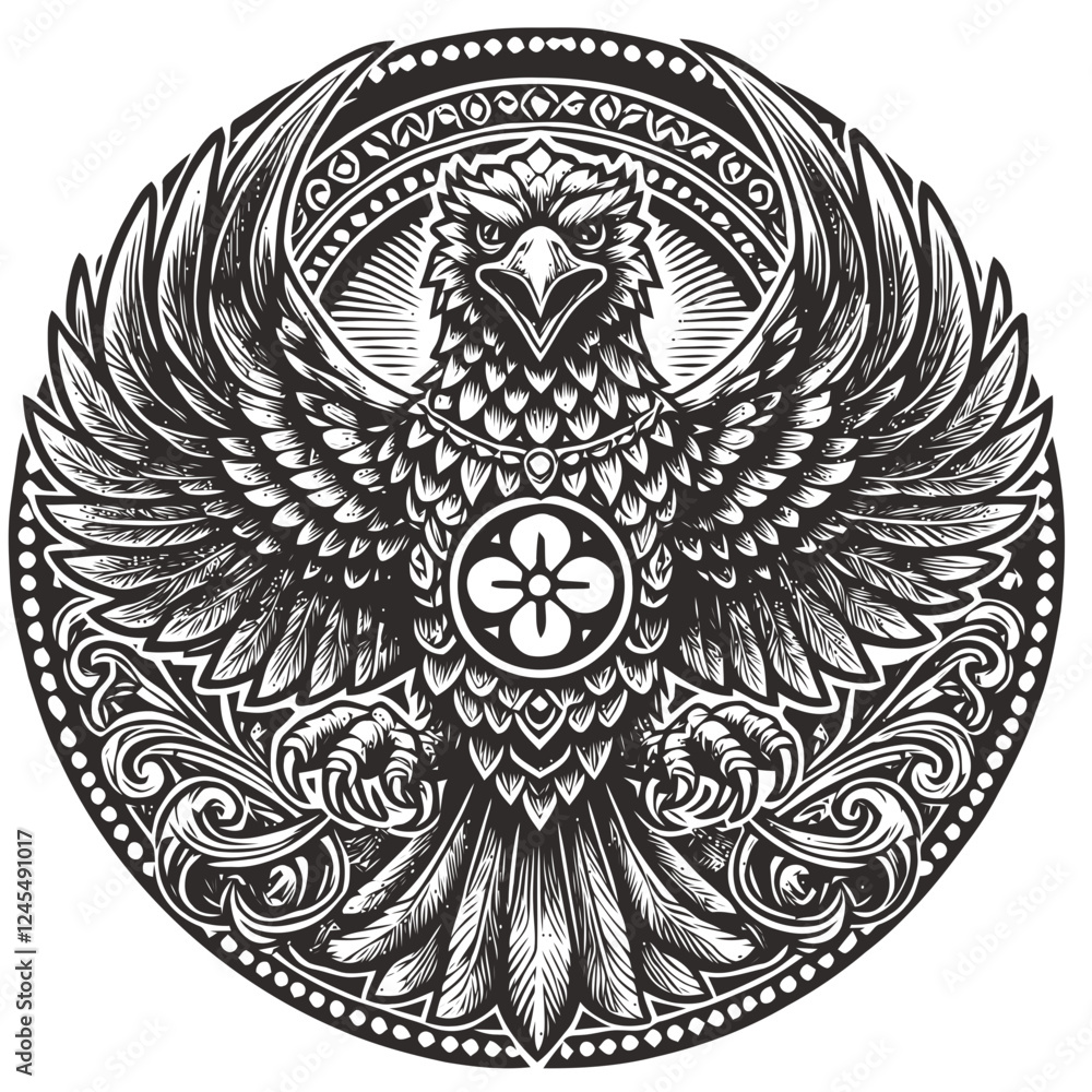 Fototapeta premium eagle tattoo design