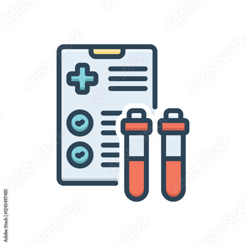 Color illustration icon for sampling
