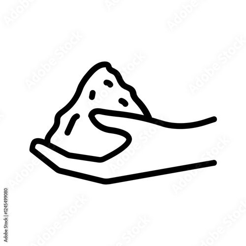 Vector black icon for Handful colors