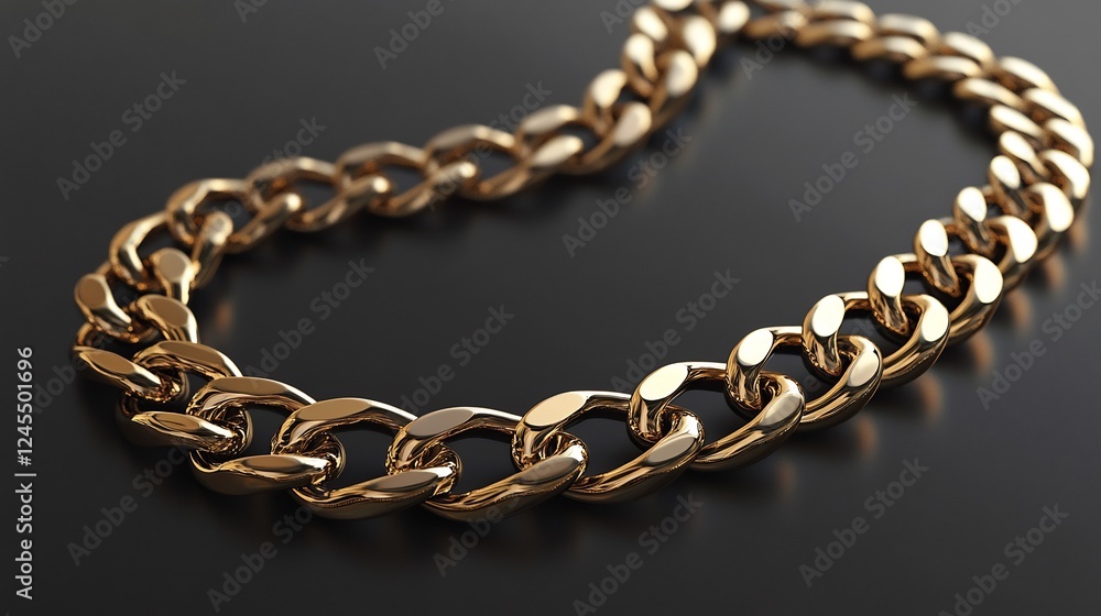Obraz premium Luxury Gold Chain Necklace: A Symbol of Opulence and Style
