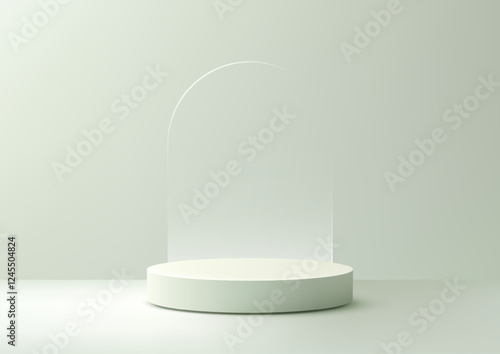 mockup podium minimal 3d sh...
