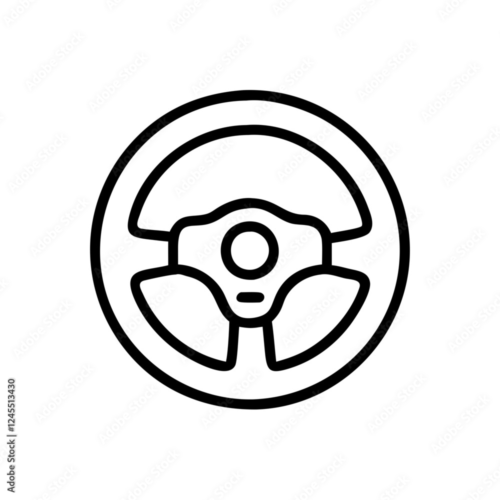 Steering Wheel Icon Vector Illustration Steering Wheel Icon Vector Illustration