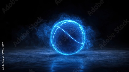 Wallpaper Mural Vibrant and energetic volleyball spiking scene with a glowing neon ball in dynamic movement capturing the intensity and athleticism of the sport Torontodigital.ca