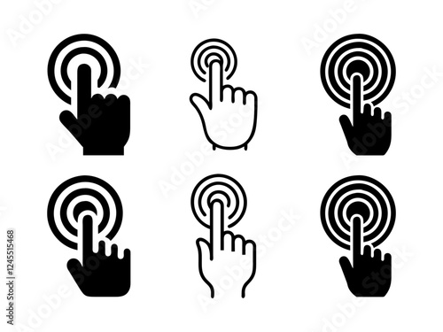  Click Gesture Vector Icons | Touch UI Symbols