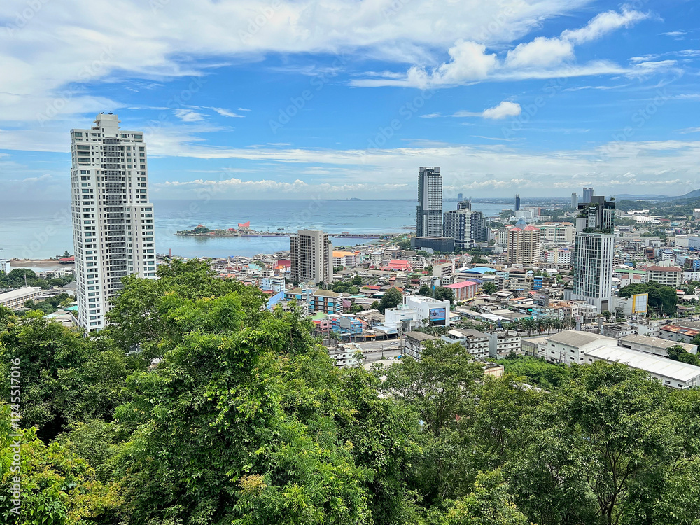 The beautiful view of Si Racha District, Chon Buri, Thailand The beautiful view of Si Racha District, Chon Buri, Thailand