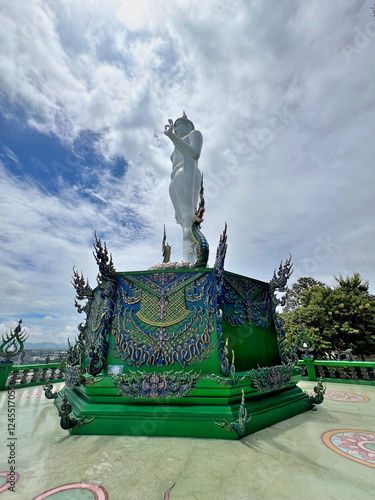 Samnaksong Khao Phra Khru is the most famous landmark in Si Racha, Chon Buri, Thailand  photo