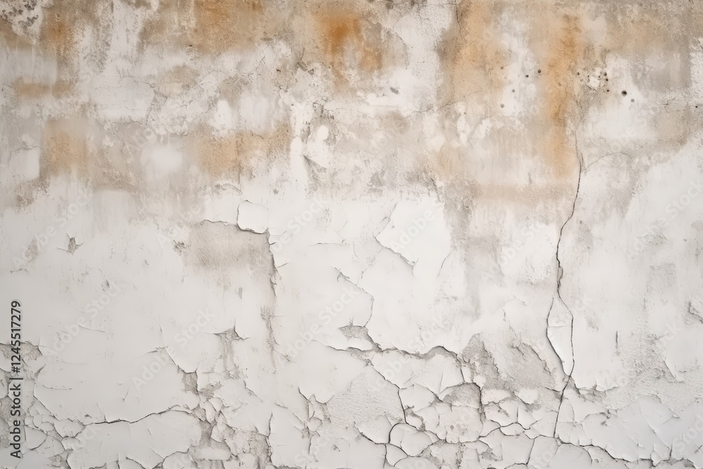Obraz premium White Grunge Background with Cracked Texture and Faded Stains Ideal for Artistic and Textural Design Applications