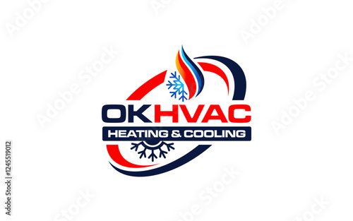 Illustration graphic vector of plumbing, heating, and cooling service company logo design template