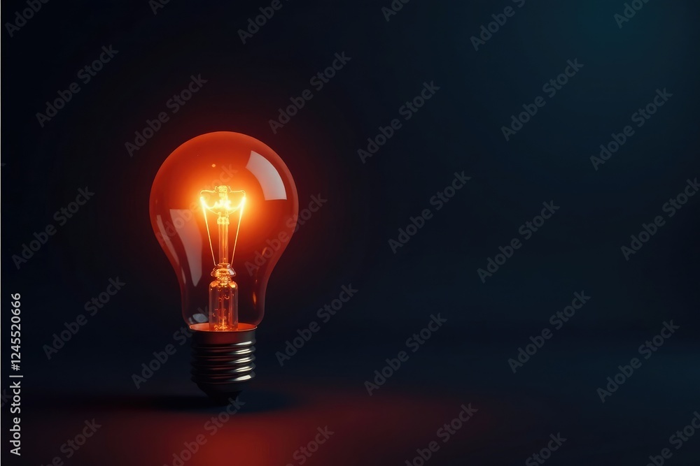 Single light bulb on dark background with subtle glow effect, bulbs, neon glow, glow effect Single light bulb on dark background with subtle glow effect, bulbs, neon glow, glow effect