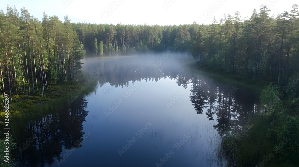 Tranquil lake scene, serene water reflecting trees, lush greenery surrounding calm surface, ideal for nature relaxation themes. Tranquil lake scene, serene water reflecting trees, lush greenery surrounding calm surface, ideal for nature relaxation themes.