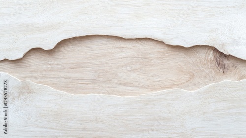 Torn paper revealing wood texture; design background