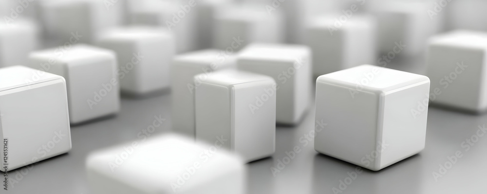 White Cube 3D Illustration White Cube 3D Illustration