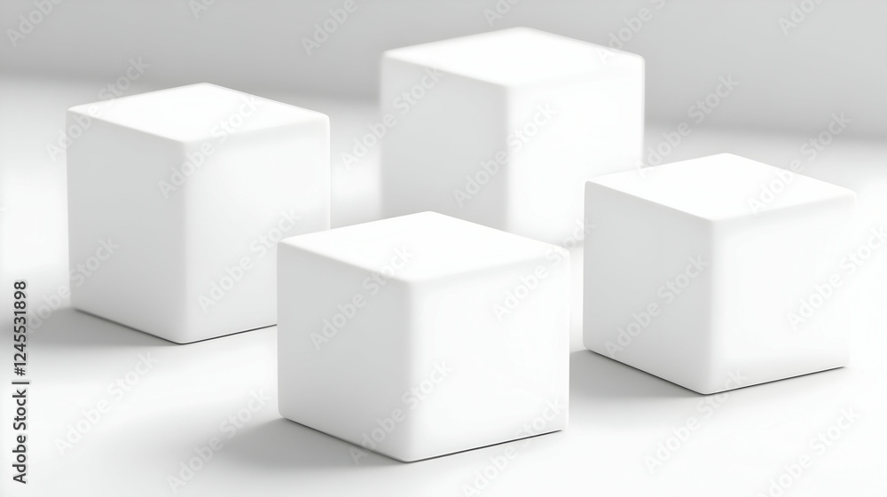 White Cube 3D Illustration White Cube 3D Illustration