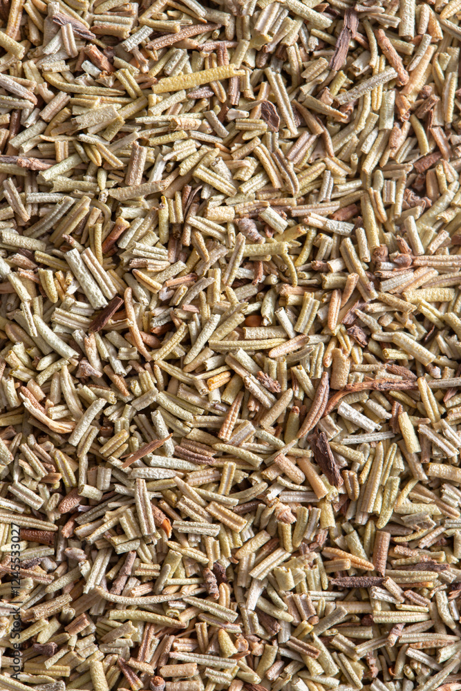 Close-up of dried rosemary cooking herb background. Dried herb food concept. Close-up of dried rosemary cooking herb background. Dried herb food concept.