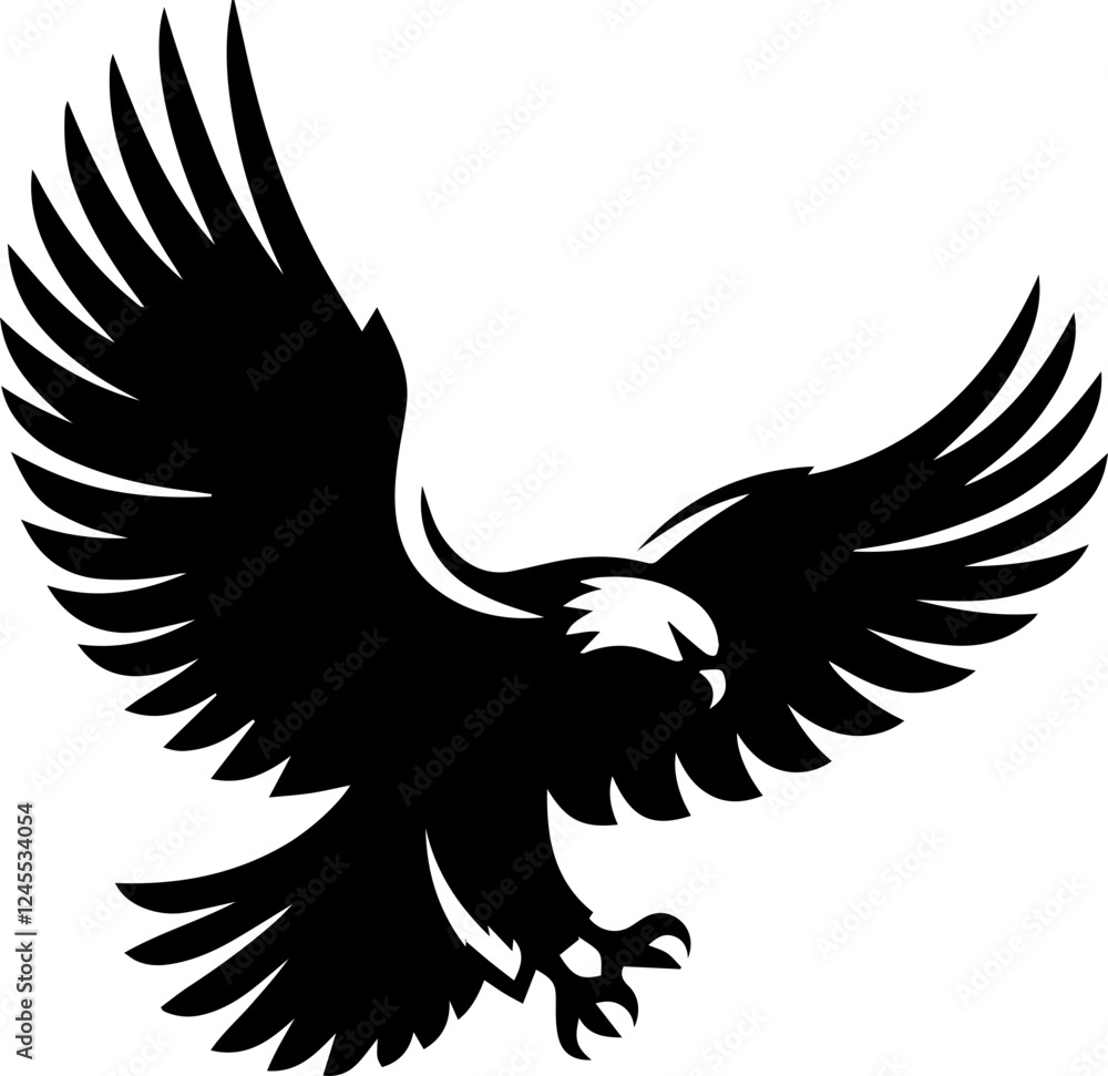 Obraz premium Eagle Vector Silhouette