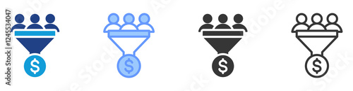 Lead generation icon set multiple style collection