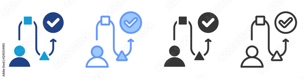 User experience icon set multiple style collection