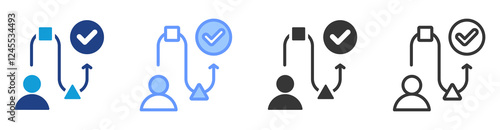 User experience icon set multiple style collection